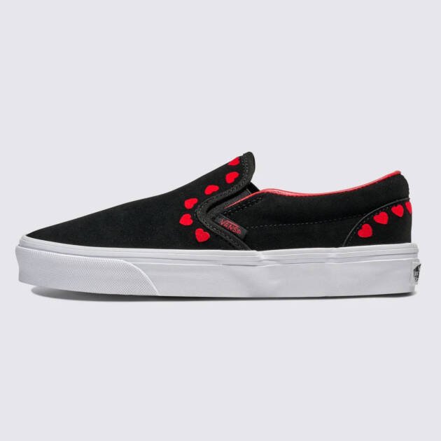 Tênis Vans Slip-On Hearts Black Red