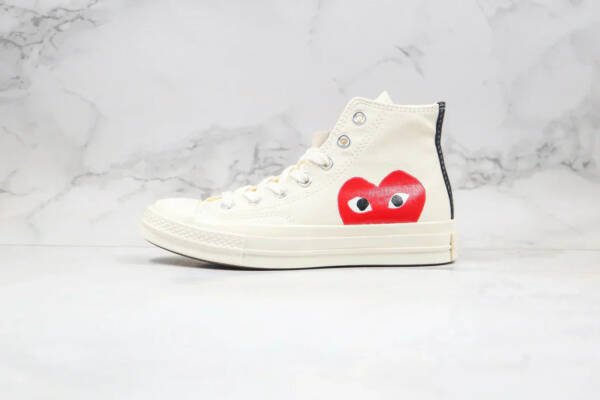 Converse Chuck Taylor All Star 70 Hi Comme des Garçons Play White - Imagem 2