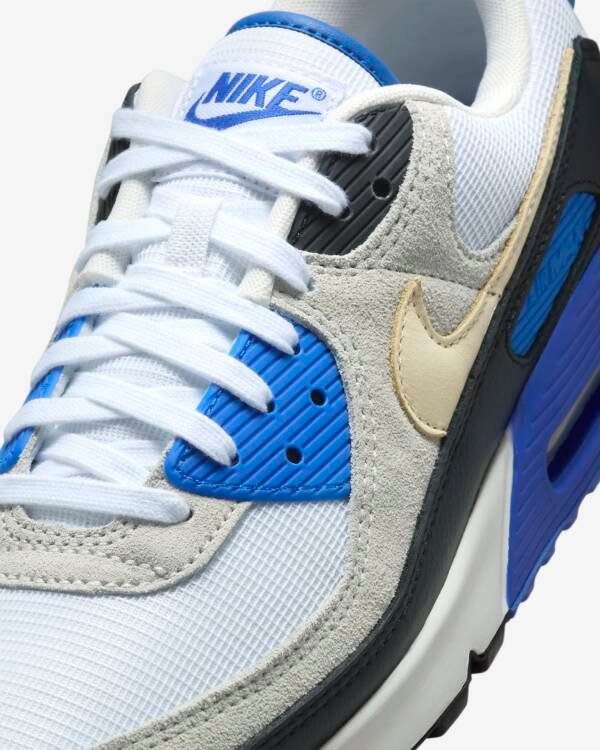 Nike Air Max 90 Premium Branco/Azul - Imagem 5