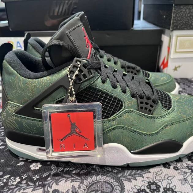 Air Jordan 4 Green Laser