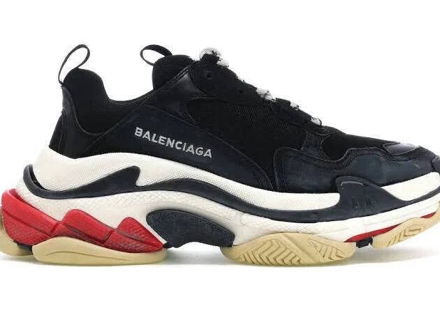Balenciaga Triple S Black White Red